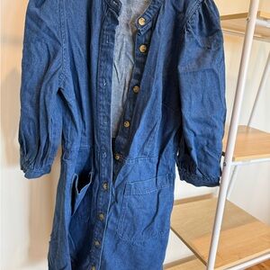 Who What Wear Indigo Denim Shirt Dress